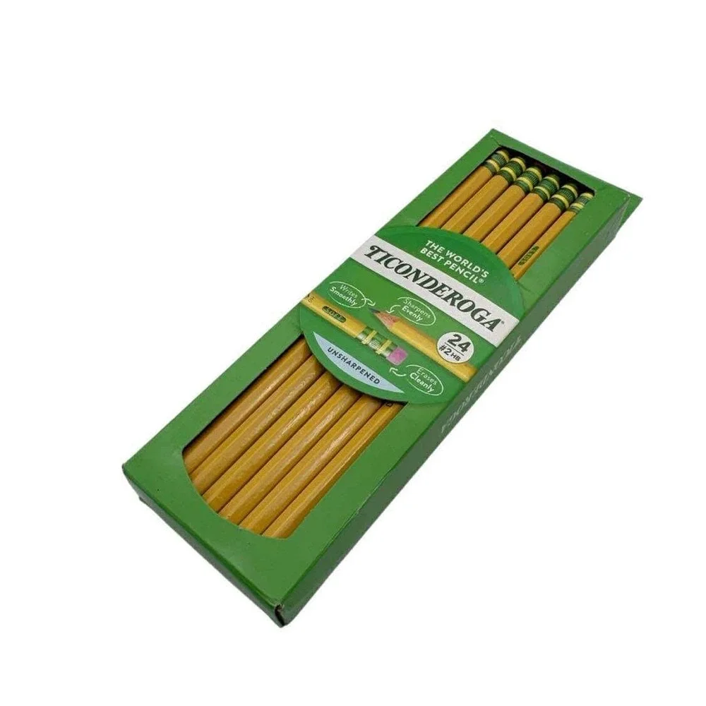 Ticonderoga 24 Count‎ Pencils #2 HB Unsharpened The World's Best Pencil